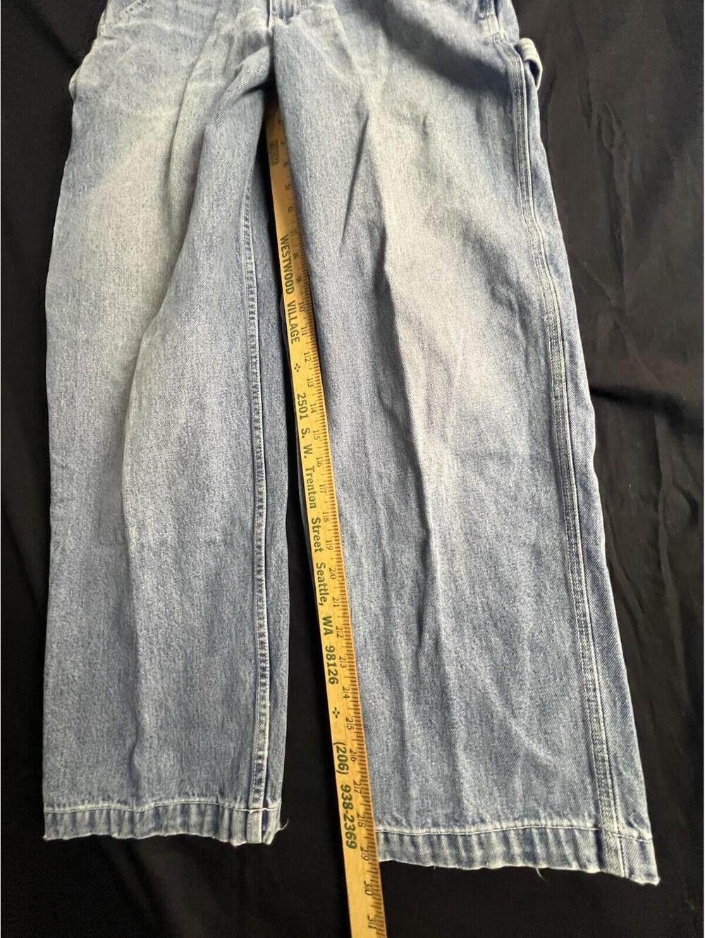 VTG Y2K Abercrombie & Fitch Men’s 32R Carpenter Jeans Wide Leg Baggy 30x30 - Picture 9 of 15